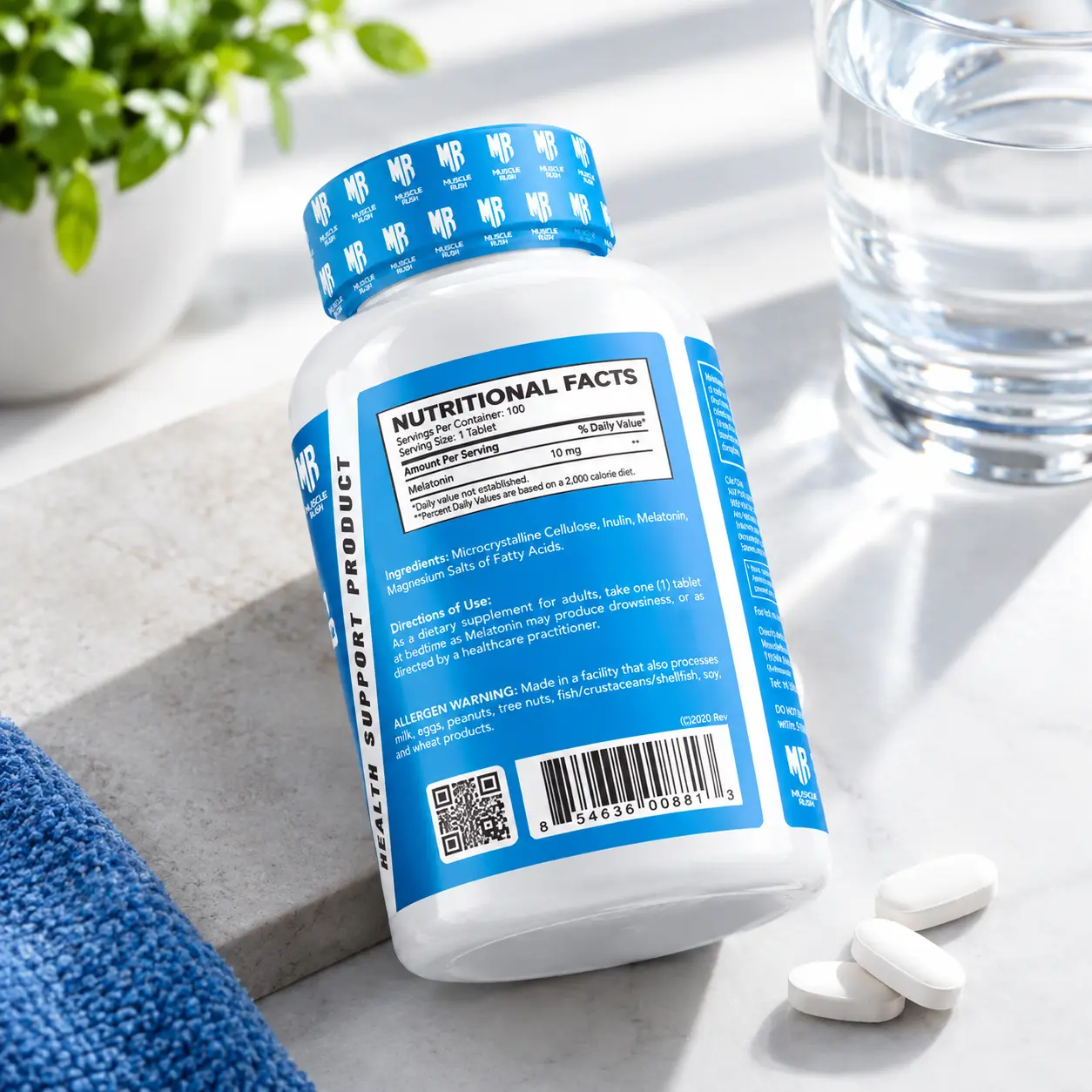 Muscle Rulz Melatonin 10mg | 100 Tablets Muscle Rulz Melatonin 10mg | 100 Tablets